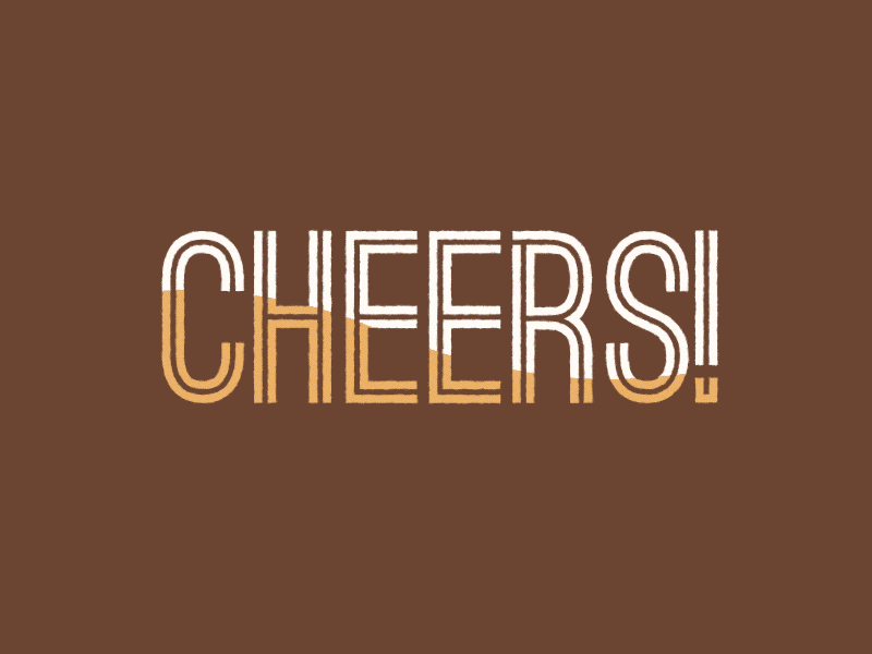 Cheers! after effects animated gif animation beer cheers! hands illustration more beer toast