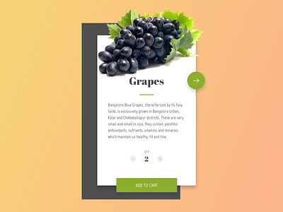 Check out Inspiration checkout grapes green grey mobile orange product ui