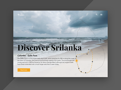 Travel Photo blog - Concept 2 blog blue map srilanka theme travel ui