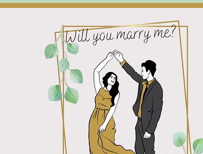 Wedding Card design illustration