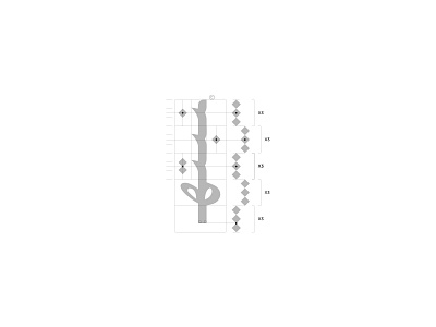 Plant Grid branding design direction flat gridsystem icon identity lettering logo minimal type typography vector