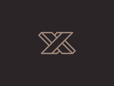 X logo x monogram logo stroke lines