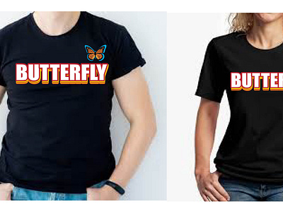 BUTTERFLY T-SHIRT background remove branding design graphic design graphics t shirt designer illustration logo typography ui vector