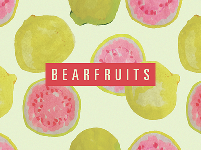 Bearfruits Guava branding design fruit guava illustration logo logo design pattern pattern design typogaphy
