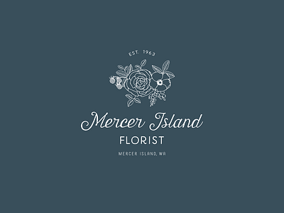 Mercer Island Florist botanical illustration branding design floral florist florist logo flowers flowershop illustration logo logo design typogaphy