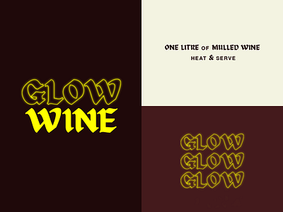 Glow Wine Identity Design branding design liquor logo design mulled wine packaging photography typogaphy wine winter yellow