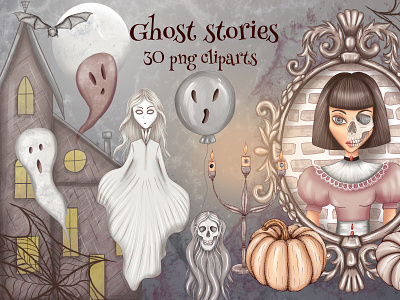 Ghost stories cliparts