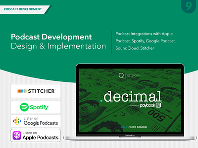 Decimal Podcast iTunes branding design itunes logo podcast promotional design spotify