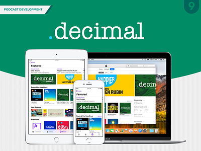 Decimal Podcast iTunes #3 branding design itunes logo podcast promotional design spotify typography