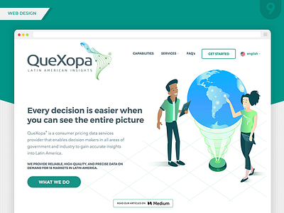 QueXopa Web Design- Header big data branding data data collection design latam latin latin america ui ui ux web design website