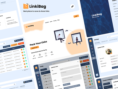 LinkiBag - Minimalistic Website UIUX Design design web design web ui website design