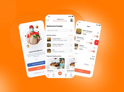 Food Delivery Mobile App app design icon illustration typography ui ux