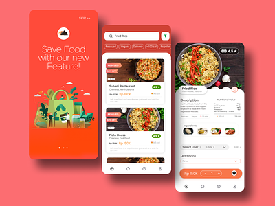 Fast Food App app design illustration typography ui ux