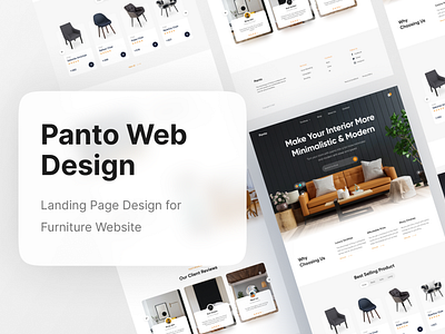 Furniture Landing Page app branding design graphic design illustration logo typography ui ux vector