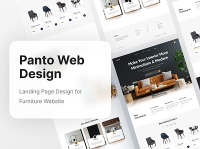 Furniture Landing Page app branding design graphic design illustration logo typography ui ux vector