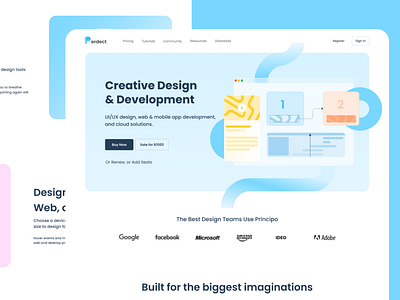 Landing Page Interaction and illustration Design