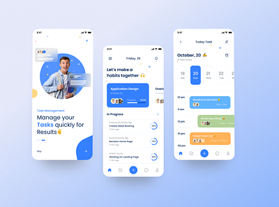 Task Management App app branding design graphic design illustration logo typography ui ux vector