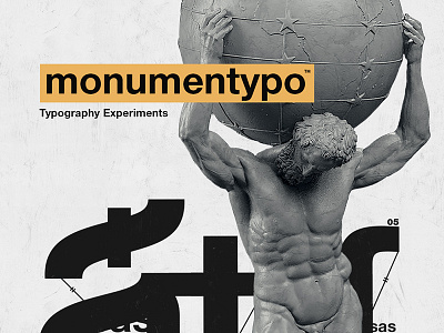 Monumentypo™ 3d ancient art composition font greek helvetica interior model monument sculpture stencil