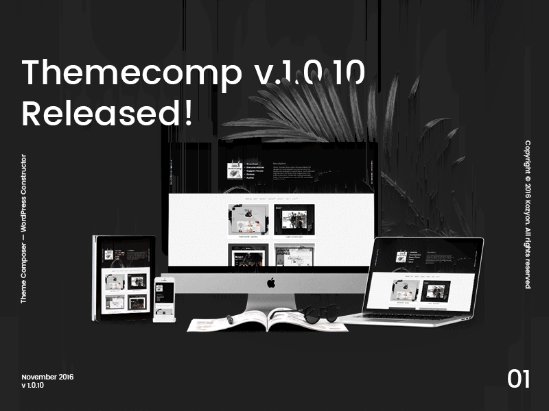Themecomp Release Glitch black css design glitch site slide themecomp ui ux web webdesign website