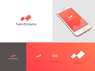 TeamStreamz Logo connected growth logo minimal
