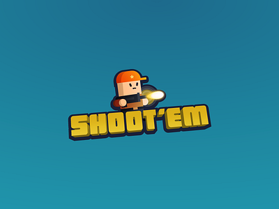 Shoot'Em Logo game game art game design game logo illustration mobile ui shooting vector