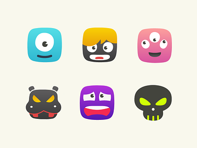 Random Monster Icons game art game icon game logo icons iconset mobile game monsters