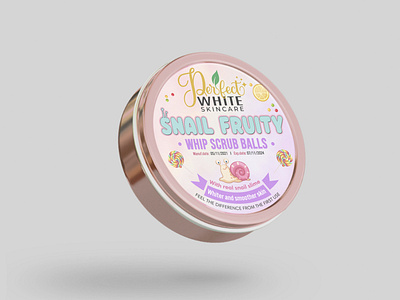 Scrub balls label cosmetic label graphic design label design logo design