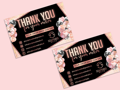 Thankyou card design