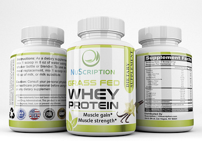 Whey protein label graphic design label design logo supplement label