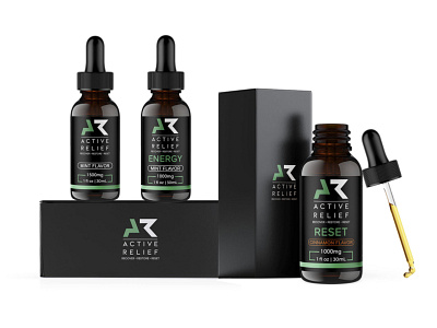 CBD label and box design