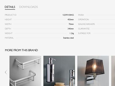 C.P. Hart Product Page 2 bathroom ecommerce luxury premium tiles ui