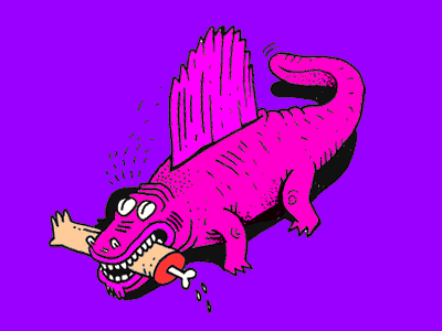 Good boy arm dinosaur doodle fetch fineliner vibrant