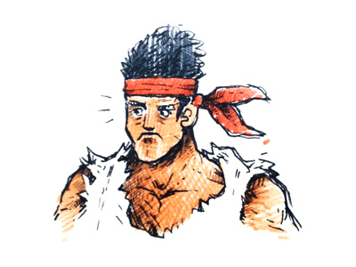 RYU doodle game ryu sketchbook streetfighter