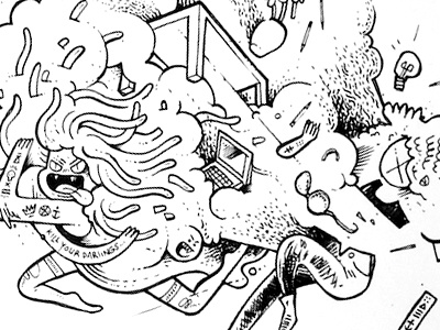 INNER DEMONS demon doodle explosion sketch sketchbook