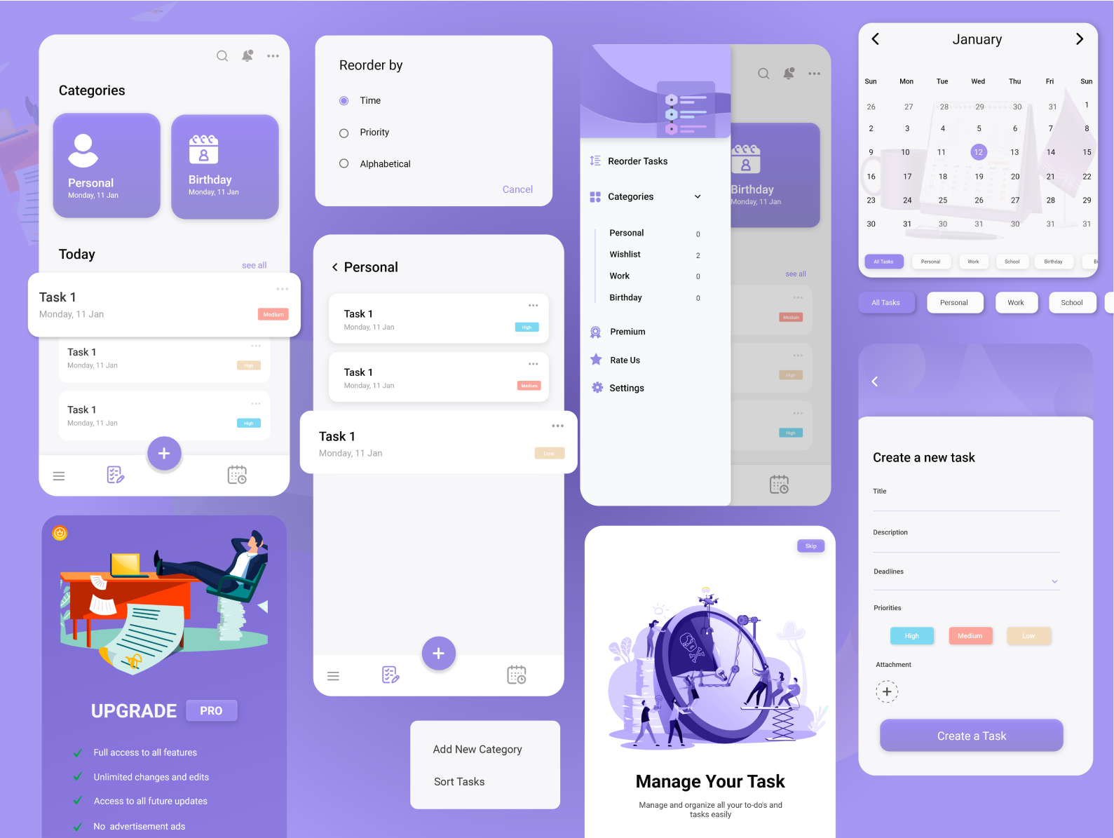 Do it - To Do List Mobile App | UI by Neelam Rajpoot on Dribbble