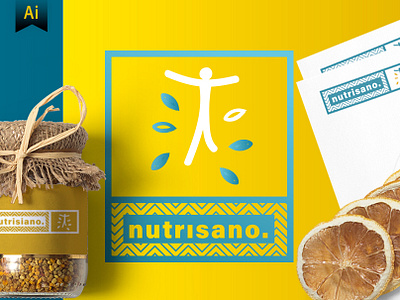 Brand identity brand food graphic healthy identity illustrator logo modern nutrition visual