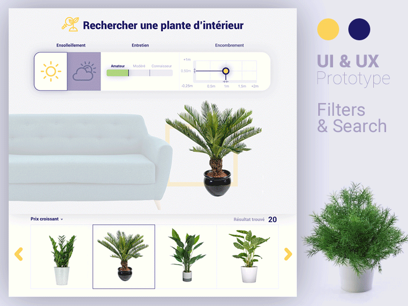 UI UX Innovative filters app bar design desktop filter filters interaction interface plant prototype search ui uiux ux web
