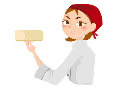 Illustration: "Miss Açúcar" character illustration illustrator pastry vector