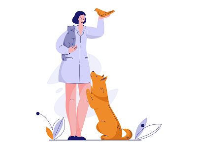 Concept for a veterinary clinic. branding character design flat illustration vector veter veterinary