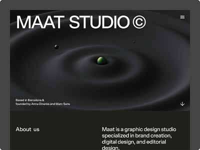 Maat Studio design design studio graphic design typography ui