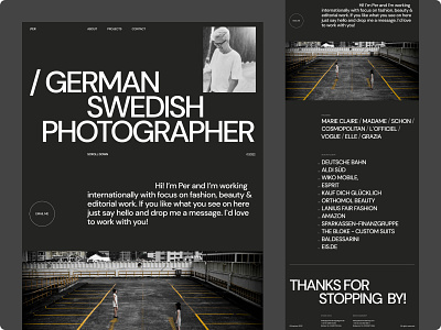 Per — Photographer about design photographer typography ui web