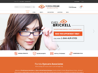 Eyecare graphic design ui