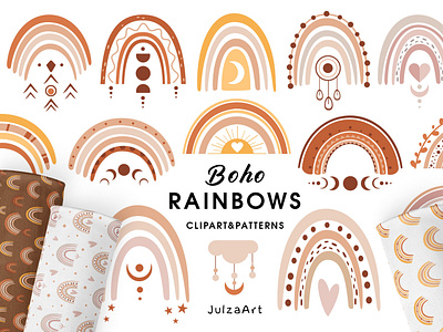Rainbow clipart & patterns