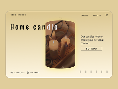 Online shop "Home candle" / minimorphizm branding design ui