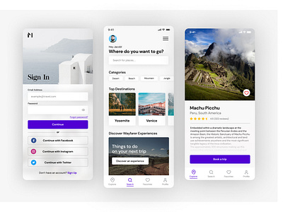 Travel App Design