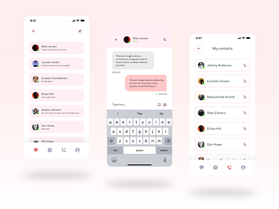 Messaging App Concept app design mobile ui