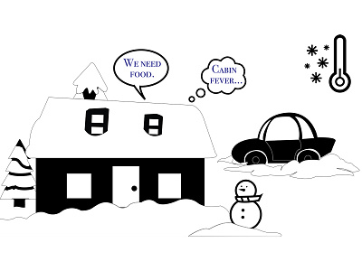 Snowed-in Scene adobe illustrator video animation