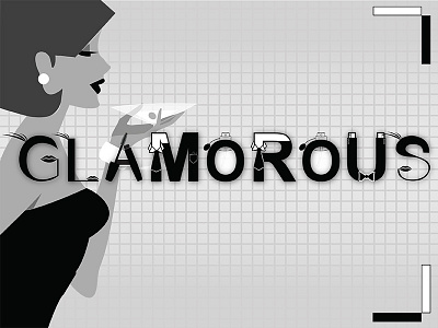 Glamorous Typography adobe illustrator type