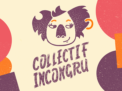 Collectif incongru koala linocut logo