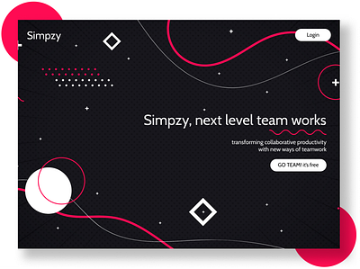 Simpzy Collaborative Project Management Web UI Concept black circle collaborate collaboration collaborative project projectmanagement red team teamwork ui uiux ux vector web website webui white